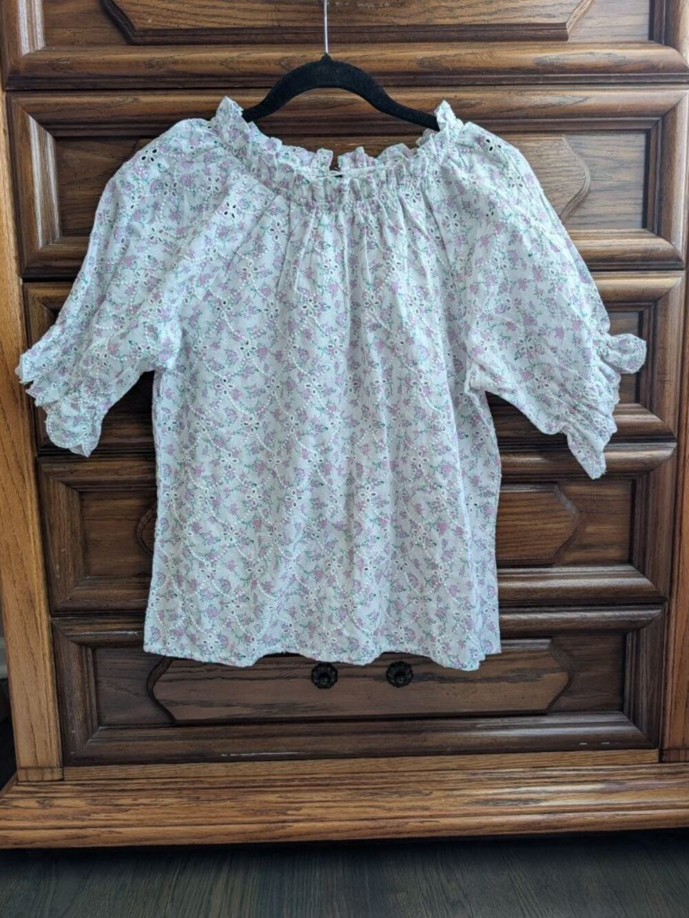 Jennifer & Grace 100% Cotton Floral Blouse Size S